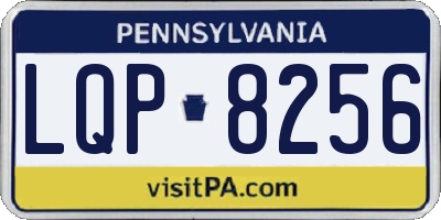 PA license plate LQP8256