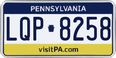 PA license plate LQP8258