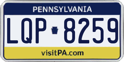 PA license plate LQP8259