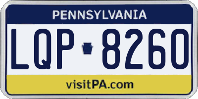 PA license plate LQP8260