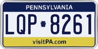 PA license plate LQP8261