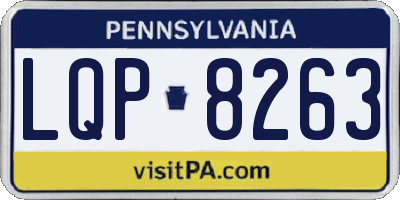 PA license plate LQP8263