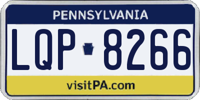 PA license plate LQP8266