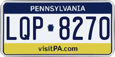 PA license plate LQP8270