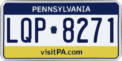 PA license plate LQP8271