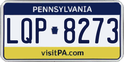 PA license plate LQP8273