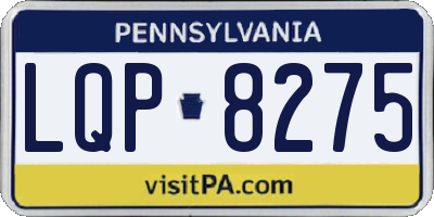 PA license plate LQP8275