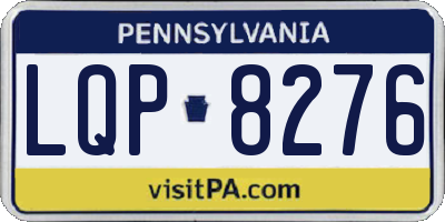 PA license plate LQP8276