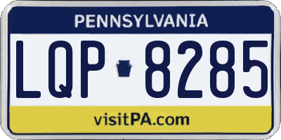 PA license plate LQP8285