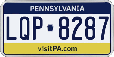 PA license plate LQP8287