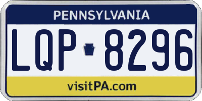 PA license plate LQP8296