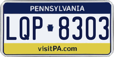 PA license plate LQP8303