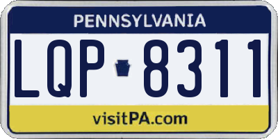 PA license plate LQP8311