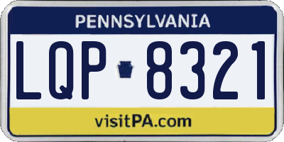 PA license plate LQP8321