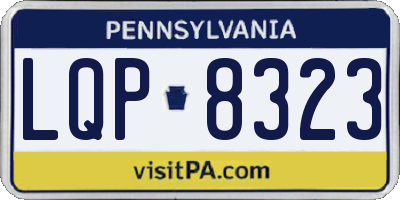 PA license plate LQP8323