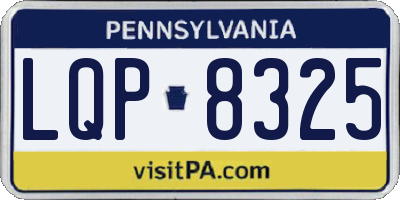 PA license plate LQP8325