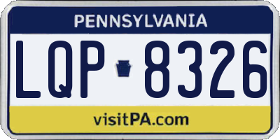 PA license plate LQP8326
