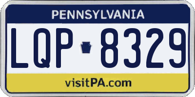 PA license plate LQP8329