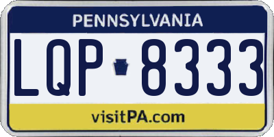 PA license plate LQP8333