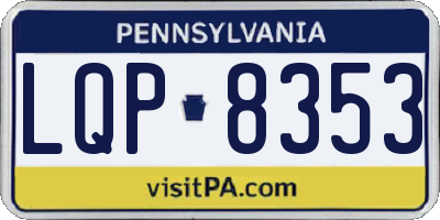 PA license plate LQP8353