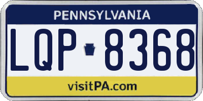 PA license plate LQP8368
