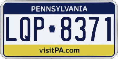 PA license plate LQP8371