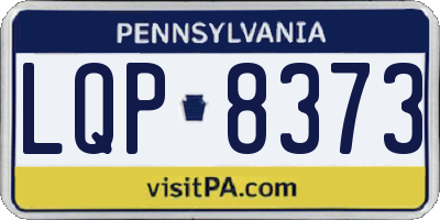 PA license plate LQP8373