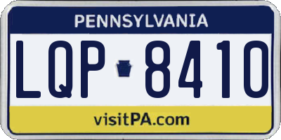 PA license plate LQP8410