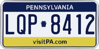 PA license plate LQP8412