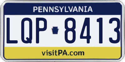 PA license plate LQP8413