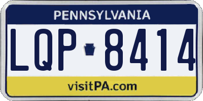 PA license plate LQP8414