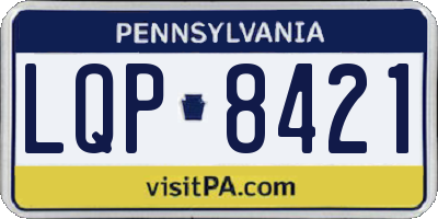 PA license plate LQP8421