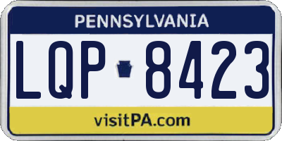 PA license plate LQP8423