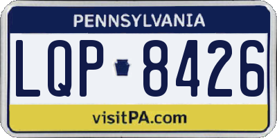 PA license plate LQP8426