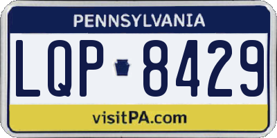 PA license plate LQP8429