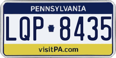 PA license plate LQP8435