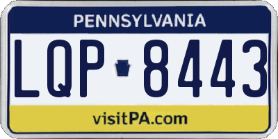 PA license plate LQP8443