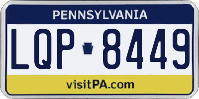 PA license plate LQP8449