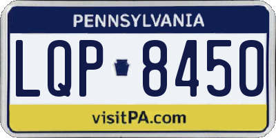 PA license plate LQP8450