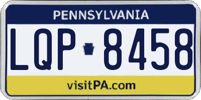 PA license plate LQP8458