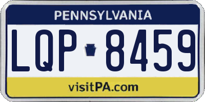 PA license plate LQP8459