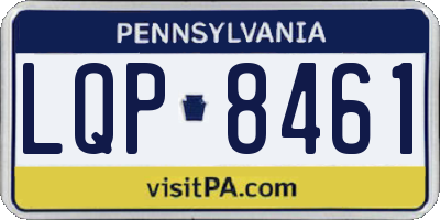PA license plate LQP8461