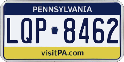 PA license plate LQP8462