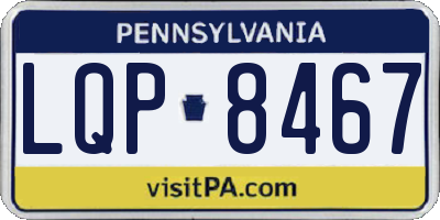 PA license plate LQP8467