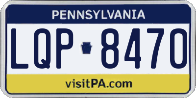 PA license plate LQP8470