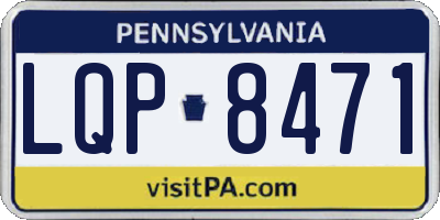 PA license plate LQP8471