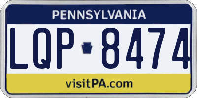 PA license plate LQP8474