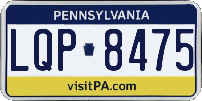 PA license plate LQP8475