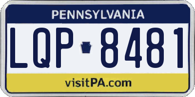 PA license plate LQP8481