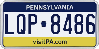 PA license plate LQP8486